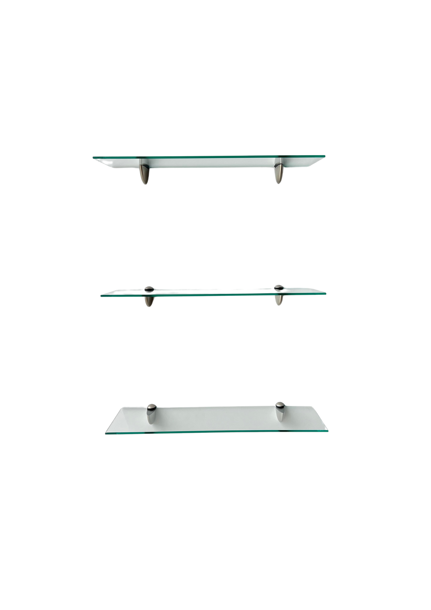 Set de 3 repisas de cristal templado tono Clear