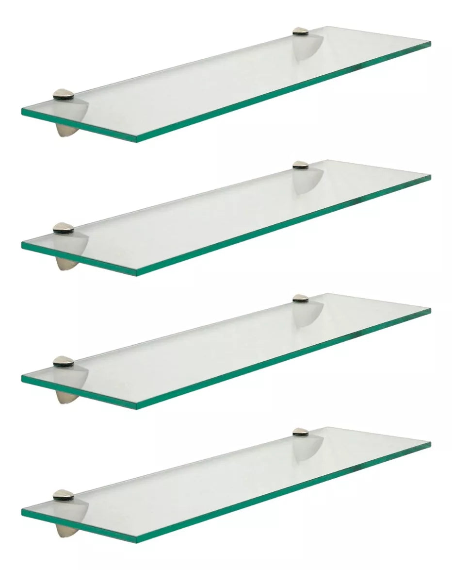 Set de 3 repisas de cristal templado tono Clear