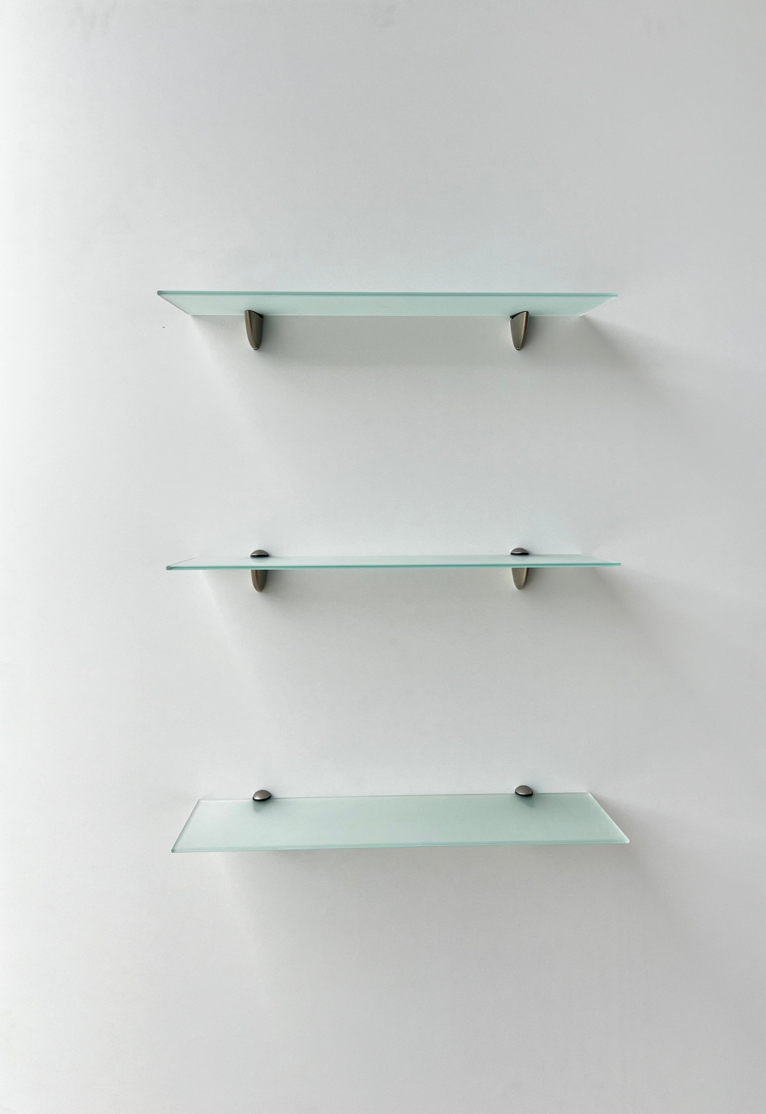 Set de 3 repisas de cristal templado tono Frosted