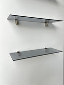 Set de 3 repisas de cristal templado tono Smoke