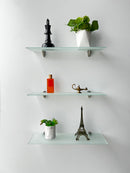 Set de 3 repisas de cristal templado tono Frosted